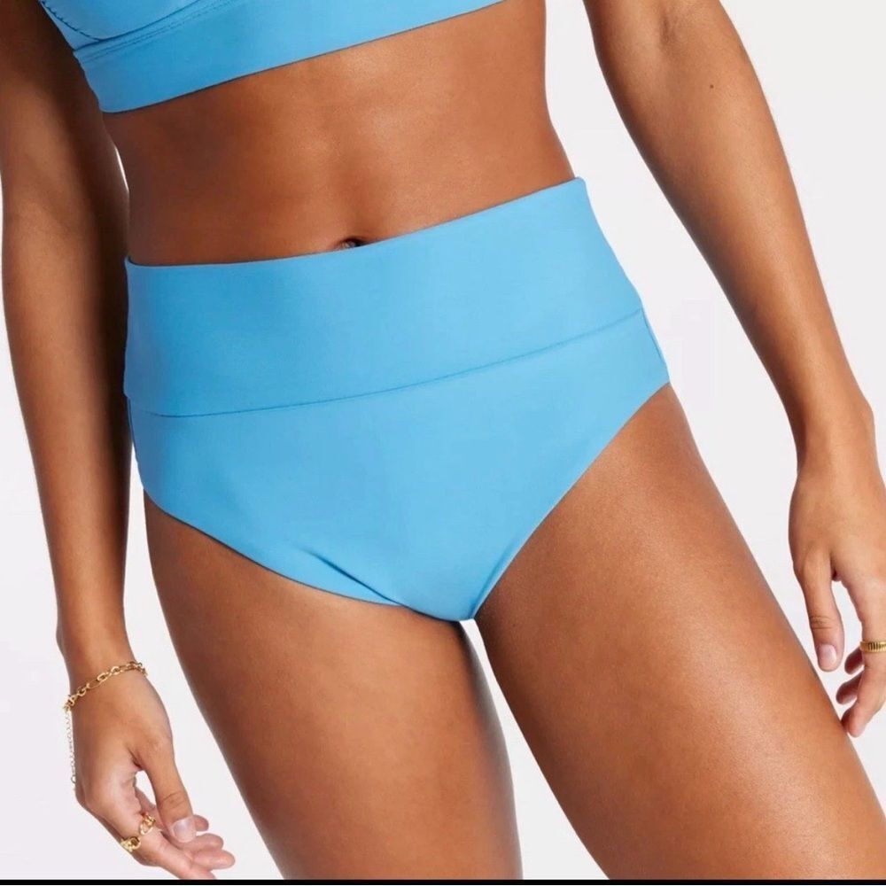 CALIA WIDE BANDED HIGH RISE BOTTOM TRANQUIL BLUE NWT Size XXL